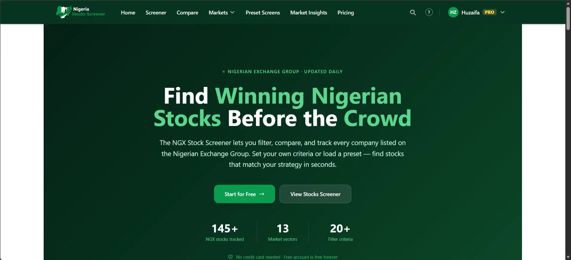 Topchor — NGX Stock Screener